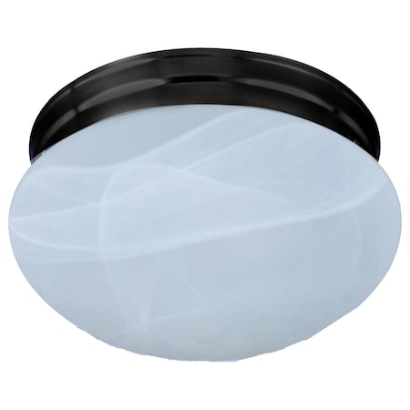 Maxim Two Light Oil Rubbed Bronze Marble Glass Mushroom Flush Mount 5885MROI